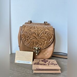 Patricia Nash Rocca Saddle Biscuit color crossbody NWOT